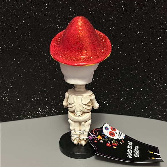 Día de los Muertos Bobble Head Skeleton Figurine - Picture 3 of 4